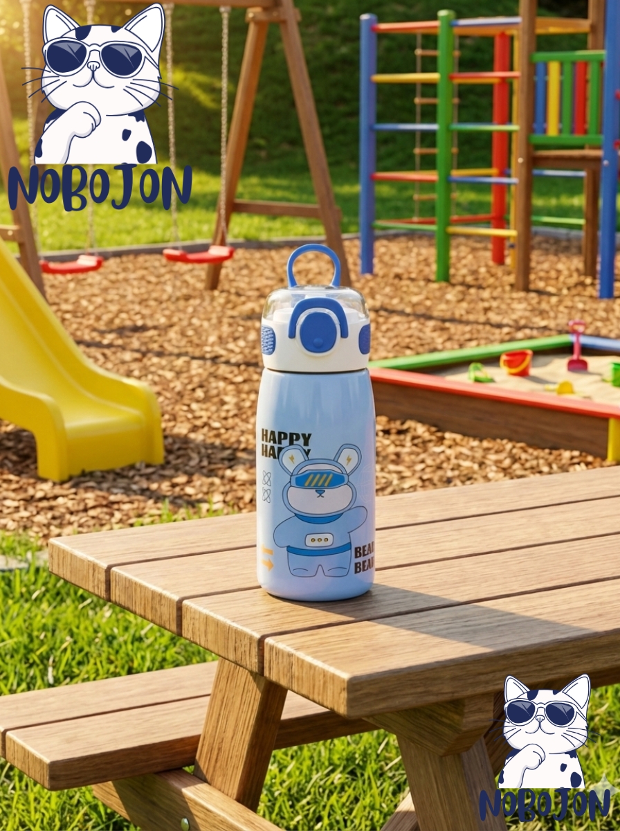 NOBOJON BPA-Free Baby Water Bottle (Perfect for Little Hands) 480ml - Image 2