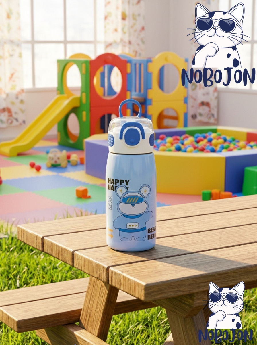 NOBOJON BPA-Free Baby Water Bottle (Perfect for Little Hands) 480ml - Image 3