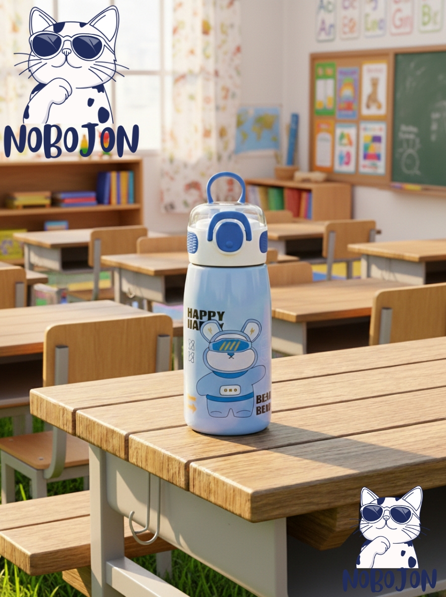 NOBOJON BPA-Free Baby Water Bottle (Perfect for Little Hands) 480ml - Image 4